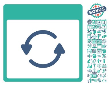 Update takvim sayfa düz vektör simgesi Bonus ile