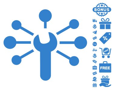 Hizmet anahtarı ilişkiler simgesi ücretsiz bonus