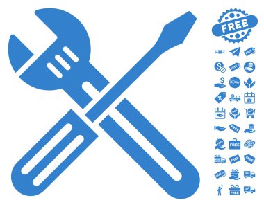 Somun anahtarı ve tornavida simgesi ücretsiz bonus