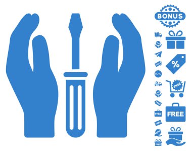 Tornavida bakım el simgesi ücretsiz Bonus ile ayarlama