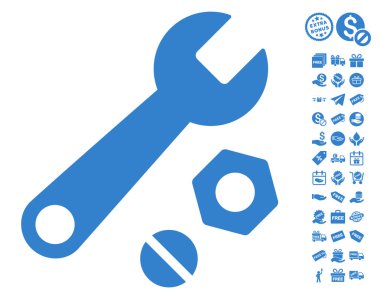 İngiliz anahtarı ve fındık simgesi ücretsiz bonus