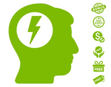 Beyin elektrik çarpması simgesi ücretsiz bonus