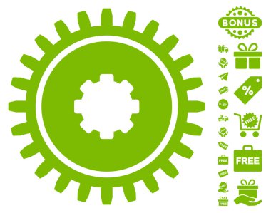 Ücretsiz Bonus dişli simgesiyle