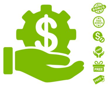 Ücretsiz Bonus ile kalkınma hizmet simgesi