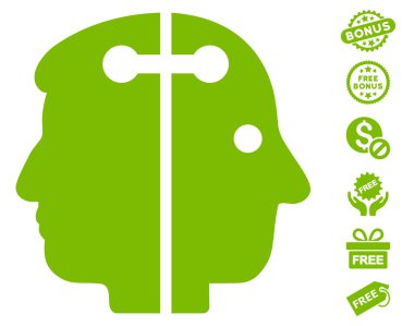 Çift kafa bağlantı simgesi ücretsiz Bonus