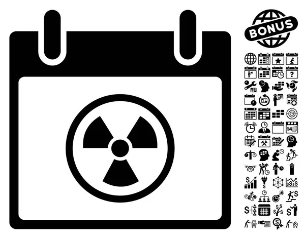 Atomik takvim gün düz vektör simge Bonus ile — Stok Vektör