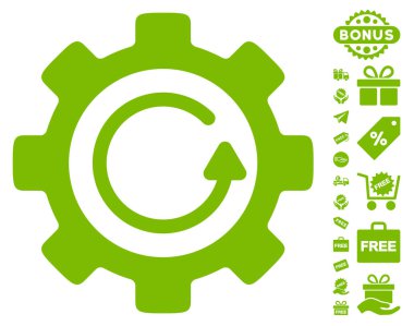 Dişli döndürme yönünü simgesi ücretsiz bonus