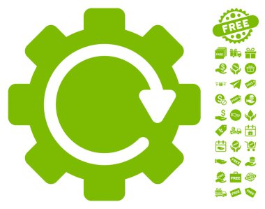 Dişli döndürme yönünü simgesi ücretsiz bonus