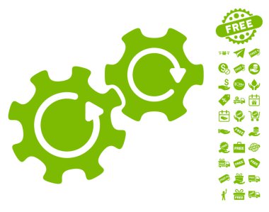 Gears'ı döndürme simgesi ücretsiz bonus