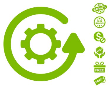 Gearwheel döndürme yönünü simgesi ücretsiz bonus