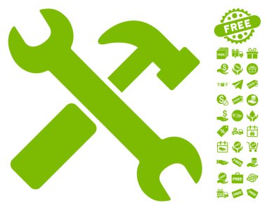 Çekiç ve ücretsiz Bonus ile Wrench kutsal kişilerin resmi