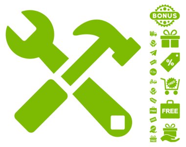 Çekiç ve ücretsiz Bonus ile Wrench kutsal kişilerin resmi