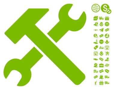 Çekiç ve ücretsiz Bonus ile Wrench kutsal kişilerin resmi