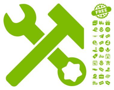 Çekiç ve ücretsiz Bonus ile Wrench kutsal kişilerin resmi