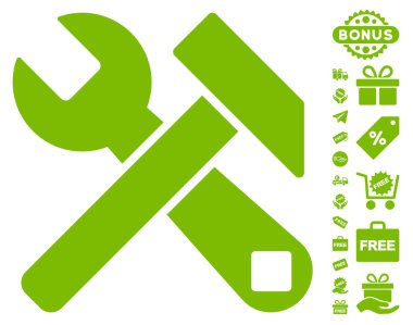 Çekiç ve ücretsiz Bonus ile Wrench kutsal kişilerin resmi