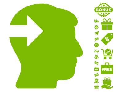 Baş eklenti ok simgesi ücretsiz bonus