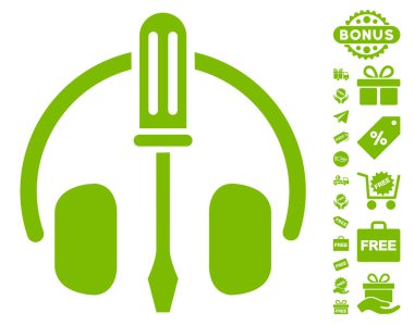 Kulaklık tornavida simgesi ücretsiz Bonus ile ayarlama