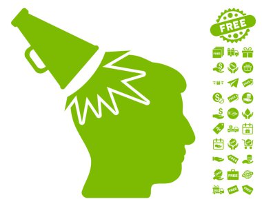 Ücretsiz Bonus ile megafon etkisi kafa simgesi