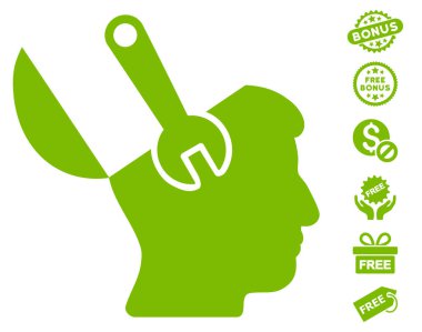 Zihin anahtar cerrahi simgesine ücretsiz bonus