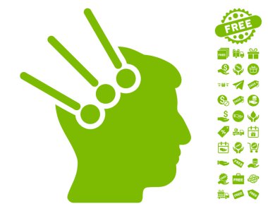 Sinirsel arayüz konektörleri simgesi ücretsiz bonus