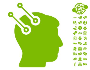 Sinirsel arayüz konektörleri simgesi ücretsiz bonus