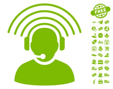 Ücretsiz Bonus ile operatör radyo sinyal simgesi