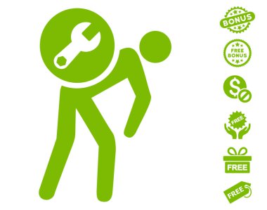 Ücretsiz Bonus ile servis kurye simgesi