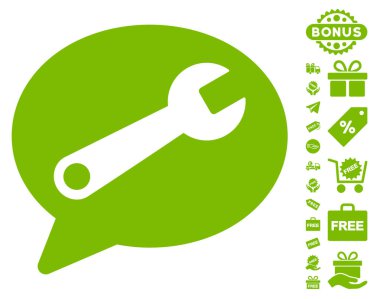 Hizmet ileti simgesi ücretsiz bonus