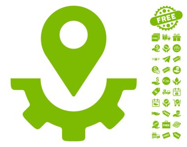 Hizmet harita işareti simgesi ücretsiz bonus