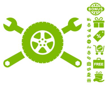 Lastik Servisi anahtarı simgesini ücretsiz bonus