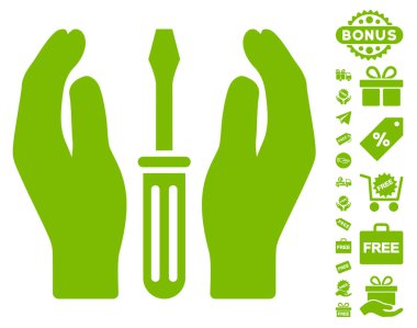 Tornavida bakım el simgesi ücretsiz Bonus ile ayarlama