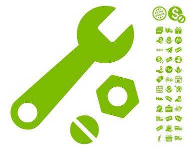 İngiliz anahtarı ve fındık simgesi ücretsiz bonus