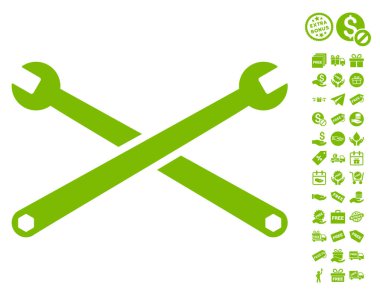 Ücretsiz Bonus simgesiyle yuvalı eğri somun anahtarları