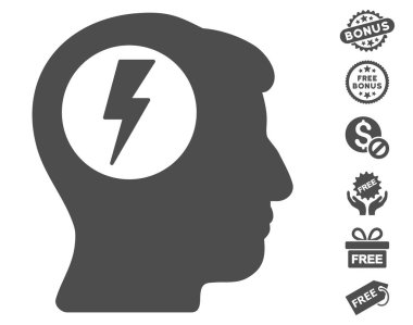 Beyin elektrik çarpması simgesi ücretsiz bonus