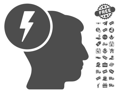 Beyin elektrik simgesi ücretsiz bonus