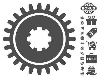 Ücretsiz Bonus dişli simgesiyle