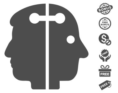 Çift kafa bağlantı simgesi ücretsiz Bonus