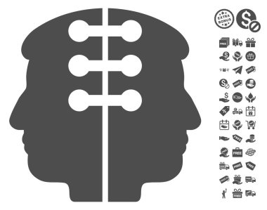Çift kafa simgesi ücretsiz Bonus ile arayüz