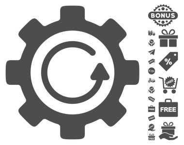 Dişli döndürme yönünü simgesi ücretsiz bonus