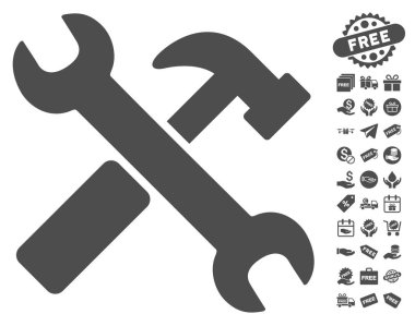 Çekiç ve ücretsiz Bonus ile Wrench kutsal kişilerin resmi