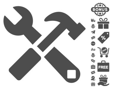 Çekiç ve ücretsiz Bonus ile Wrench kutsal kişilerin resmi