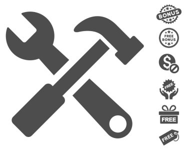 Çekiç ve ücretsiz Bonus ile Wrench kutsal kişilerin resmi