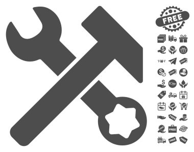 Çekiç ve ücretsiz Bonus ile Wrench kutsal kişilerin resmi