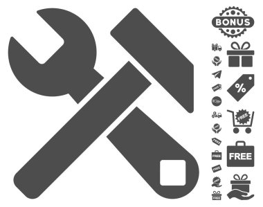 Çekiç ve ücretsiz Bonus ile Wrench kutsal kişilerin resmi