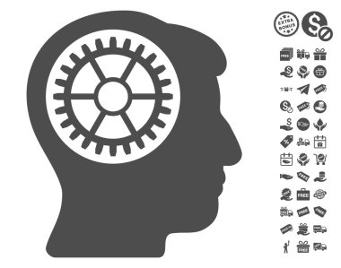 Ücretsiz Bonus kafa dişli simgesiyle