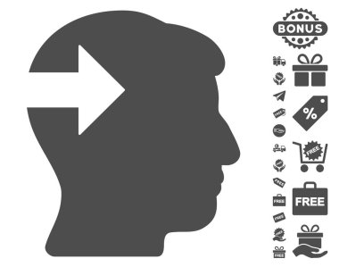 Baş eklenti ok simgesi ücretsiz bonus