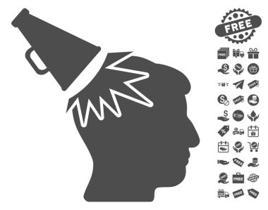 Ücretsiz Bonus ile megafon etkisi kafa simgesi