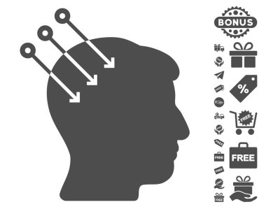 Sinirsel arayüz konektörleri simgesi ücretsiz bonus