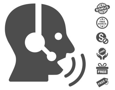 Ücretsiz Bonus ile simge işleç konuşma ses dalgaları