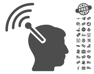 Radyo sinirsel arayüzü simgesi ücretsiz bonus